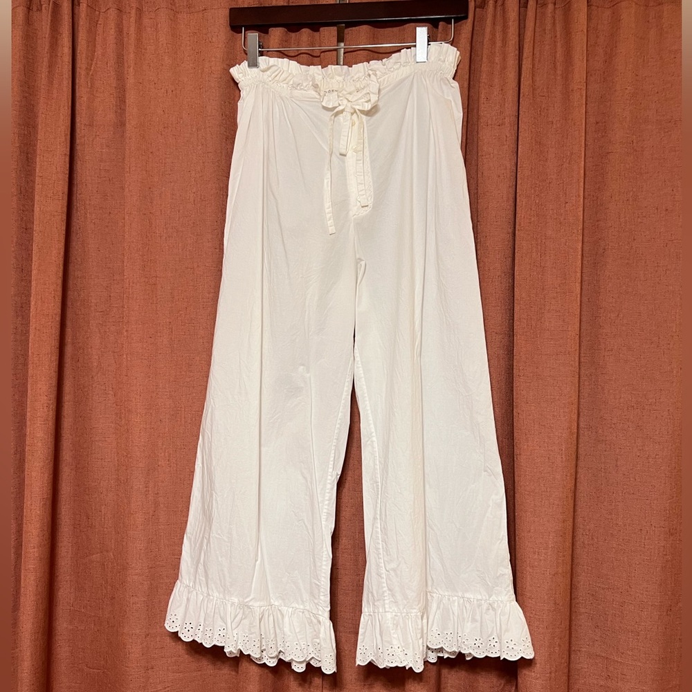 Doen Margery Pants Size Medium in white/powder